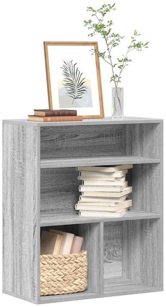 vidaXL Bücherregal Grau Sonoma 60x30x71,5 cm Holzwerkstoff 860315