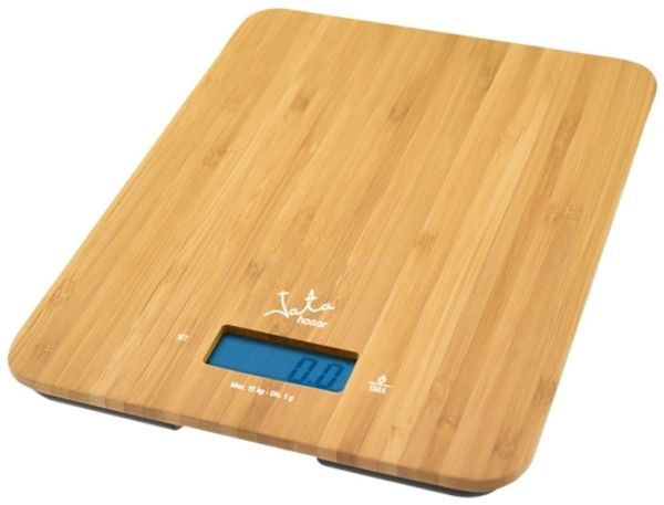 JATA 720 Elektronische Küchenwaage 15 kg 1 g Bambus Bambus LCD