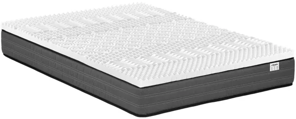 Vente-unique - Set aus Taschenfederkernmatratze 160 x 200 cm - Stärke 20 cm + Topper - 7 Zonen - Memory Schaum - Stärke 5 cm - AMBRACIE von YSMÉE