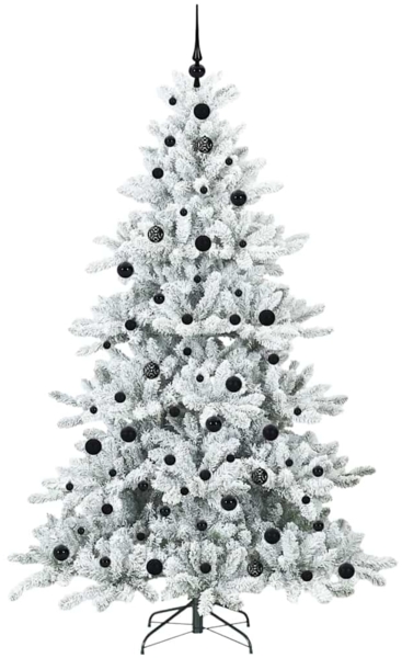 vidaXL Künstlicher klappbarer Weihnachtsbaum Weiß 210 cm PVC und Stahl 3397732 Bild 2