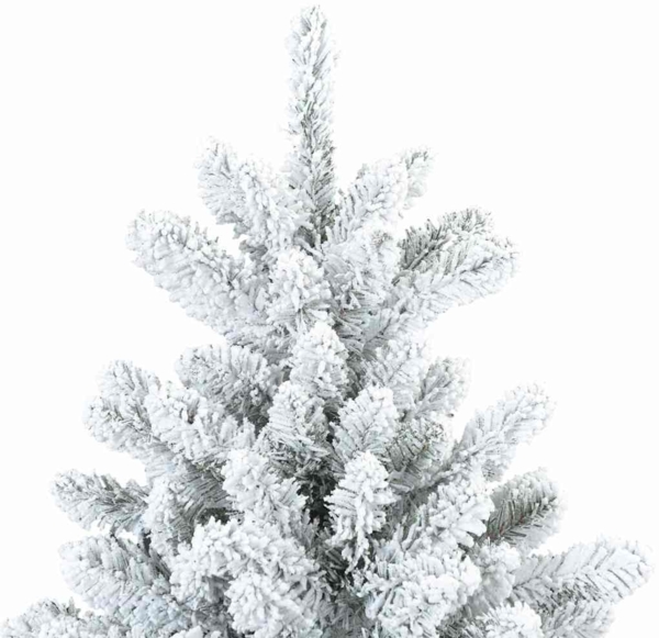 vidaXL Künstlicher klappbarer Weihnachtsbaum Weiß 210 cm PVC und Stahl 3397732 Bild 9
