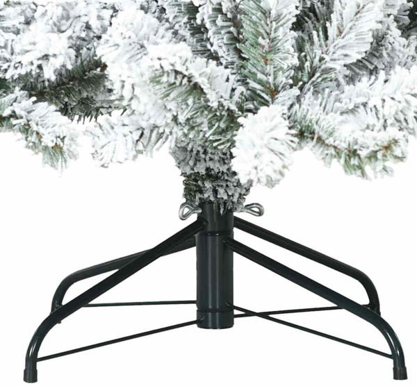 vidaXL Künstlicher klappbarer Weihnachtsbaum Weiß 210 cm PVC und Stahl 3397732 Bild 10