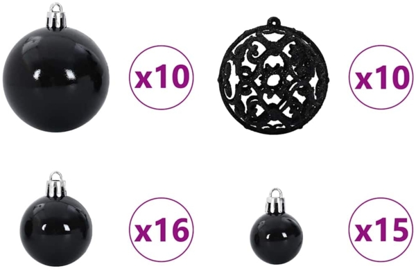 vidaXL Künstlicher klappbarer Weihnachtsbaum Weiß 210 cm PVC und Stahl 3397732 Bild 6