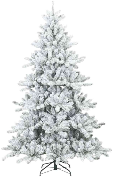 vidaXL Künstlicher klappbarer Weihnachtsbaum Weiß 210 cm PVC und Stahl 3397732 Bild 3