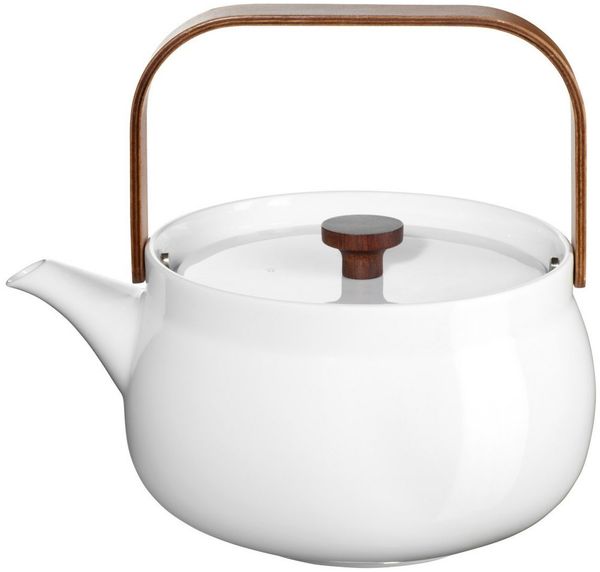 ASA SELECTION Teekanne Selection japandi Teekanne mit Holzgriff weiß 1,5l, 1.5 l, Geschirr