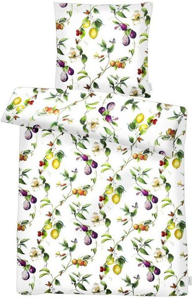 APELT Bettwäsche Limone Gots, Mako-Satin, 2 teilig, Bio-Baumwolle, Pflegeliecht