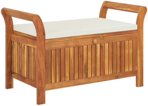 vidaXL Garten-Truhenbank mit Kissen 91 cm Massivholz Akazie 319714