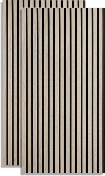 Akustikpaneele Holz 60 x 120 cm 2 Paneele Grau Wandpaneele Deckenpaneele 3D Wandpaneel Wandverkleidung Dekorpaneel
