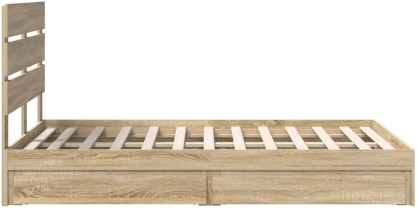 vidaXL Aufbewahrungsbett Sonoma-Eiche 120x190 cm Holzwerkstoff 3411914 Bild 8