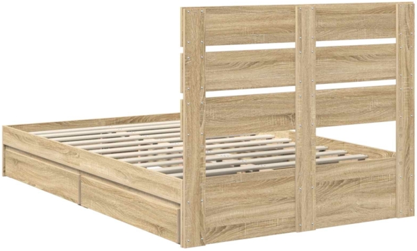 vidaXL Aufbewahrungsbett Sonoma-Eiche 120x190 cm Holzwerkstoff 3411914 Bild 9