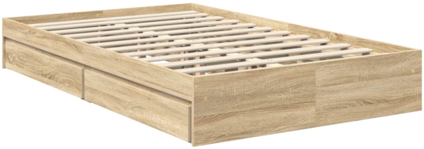 vidaXL Aufbewahrungsbett Sonoma-Eiche 120x190 cm Holzwerkstoff 3411914 Bild 5