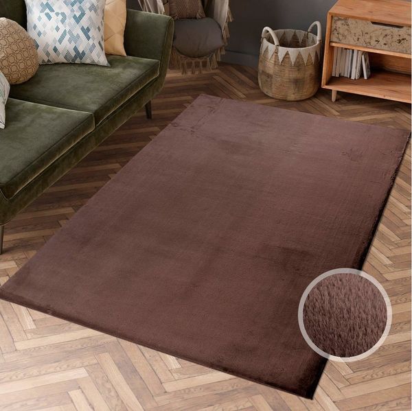 Carpet City Hochflor-Teppich TOPIA 400, rechteckig, Höhe: 21 mm, Kunstfell-Teppich mit Kaninchenfell-Optik, Haptik, Schlafzimmer