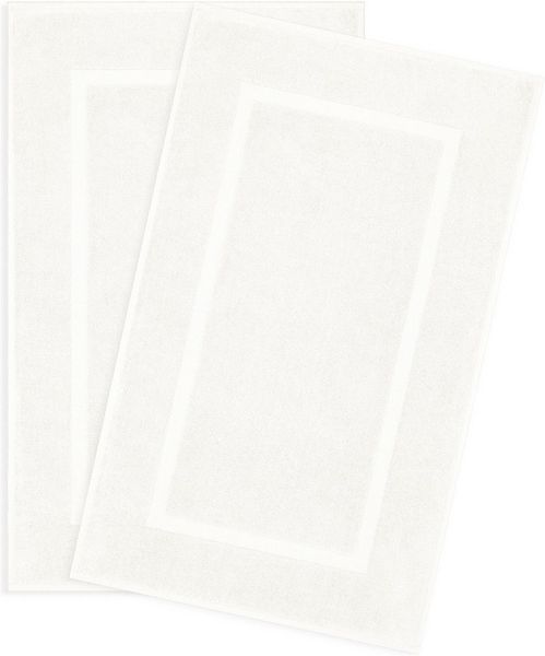 HAMMETEX Badematte Hotelmatte, Duschvorleger, Höhe 5 mm, rutschhemmend beschichtet, beidseitig nutzbar, Baumwolle, rechteckig, 2-teiliges Set, einfarbig, 100% Baumwolle