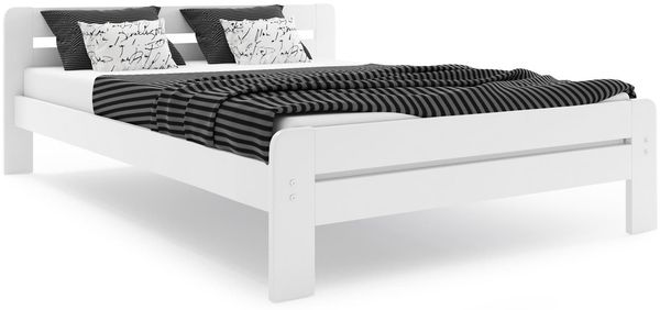 BMS Jugendbett Dallas Weiß mit Matratze 140x200 cm