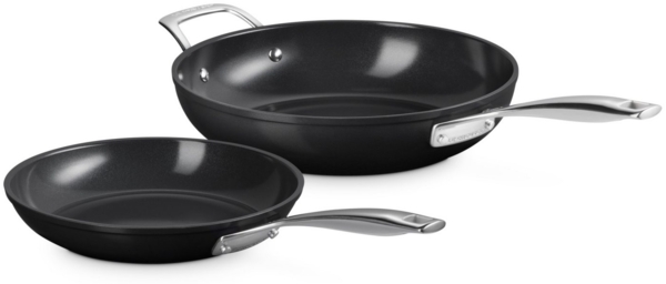 Le Creuset Essential Keramik-Antihaft 2-teiliges Pfannenset 24cm flach/28cm hoch - 24 cm - 28 cm