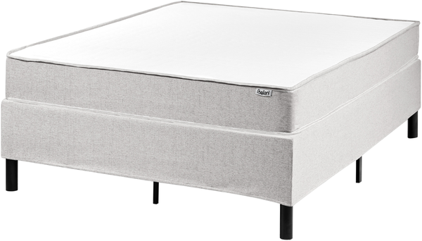 Boxspringbett ohne Kopfteil Stoff COUNTESS 120 x 200 cm Hellgrau