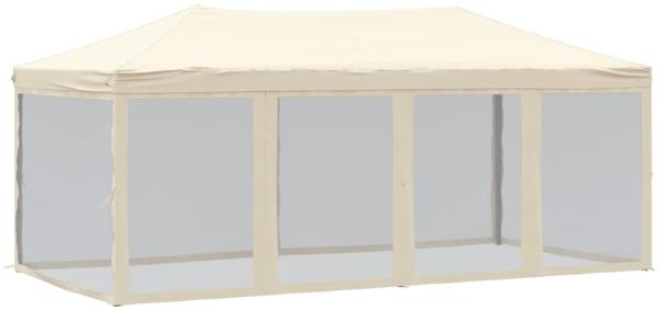vidaXL Partyzelt Faltbar mit Seitenwänden Creme 3x6 m 93550