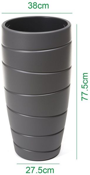 KAGM Pflanzkübel Blumenkübel Pflanzgefäß Innen & Außen versch. Größen und Farben (inkl. Pflanzeinsatz)