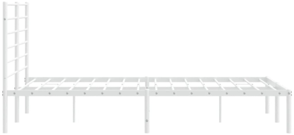 vidaXL Bettgestell mit Kopfteil Metall Weiß 160x200 cm 352371 Bild 7