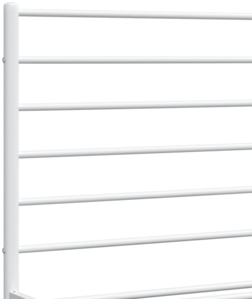vidaXL Bettgestell mit Kopfteil Metall Weiß 160x200 cm 352371 Bild 10