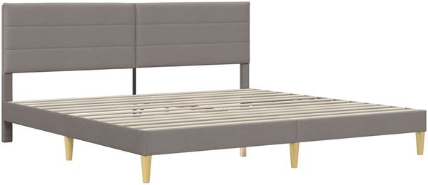 vidaXL Bettrahmen mit Kopfteil Taupe 200 x 200 cm Stoff 42027610 Bild 3