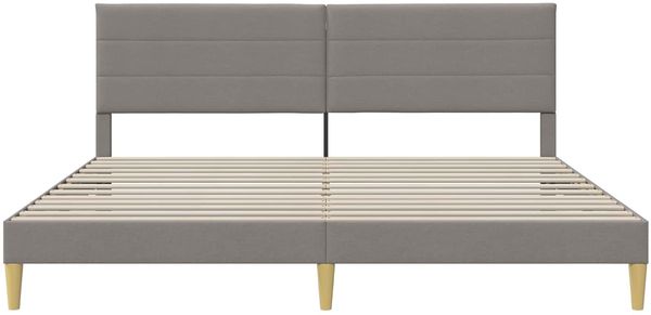 vidaXL Bettrahmen mit Kopfteil Taupe 200 x 200 cm Stoff 42027610 Bild 4