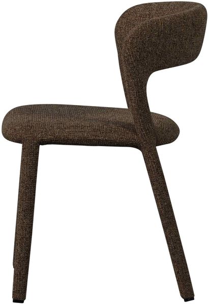 Esszimmerstuhl Noble 2er-Set, weicher Melange-Webstoff, modern gepolstert, dunkelbraun Bild 3