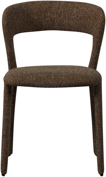 Esszimmerstuhl Noble 2er-Set, weicher Melange-Webstoff, modern gepolstert, dunkelbraun Bild 2