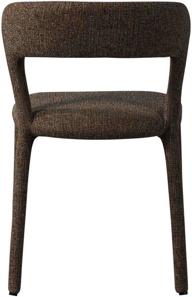 Esszimmerstuhl Noble 2er-Set, weicher Melange-Webstoff, modern gepolstert, dunkelbraun Bild 5