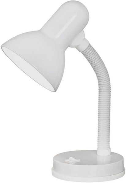 Eglo 9229 Büroleuchte BASIC 1 Kunststoff, Stahl, weiß E27 max. 1X40W H:30cm mit Wippschalter