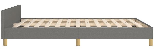Bettgestell mit Kopfteil Dunkelgrau 140x200 cm Stoff [347416] Bild 6