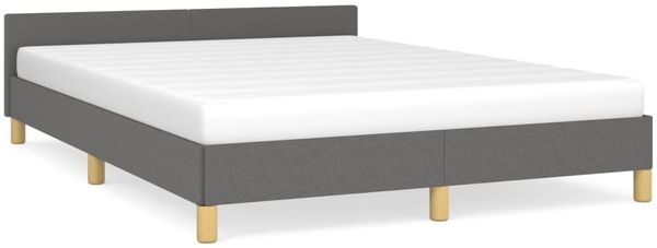 Bettgestell mit Kopfteil Dunkelgrau 140x200 cm Stoff [347416] Bild 2