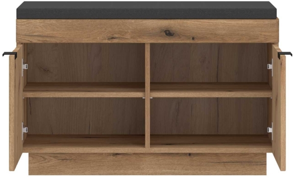 Sitzbank Delaware / Delamar, Holzwerkstoff, Holzfarben, 88 x 58 x 40 cm Bild 2