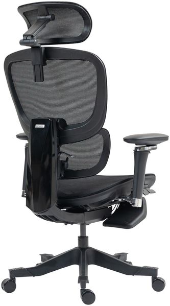 Novel 'DOMINIC' Drehstuhl, Stoff schwarz, 72.5 x 118.5 x 67.5 cm, mit Beinauflage und 140 kg belastbar