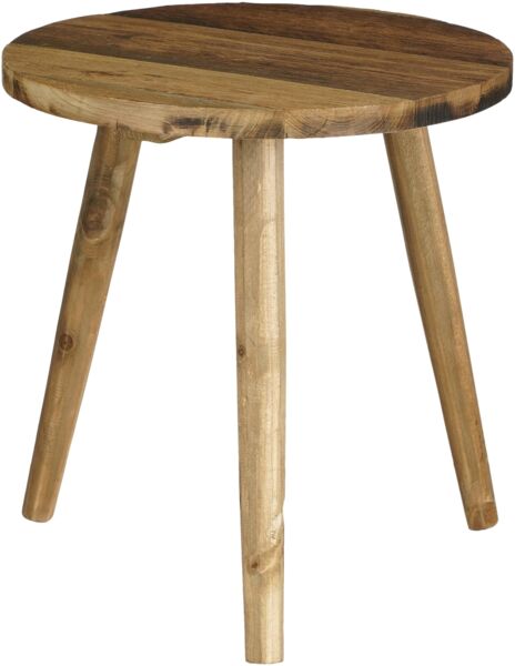 MICA Decorations Bold Beistelltisch - H35,5 x Ø33 cm - Recyceltes Holz - Braun