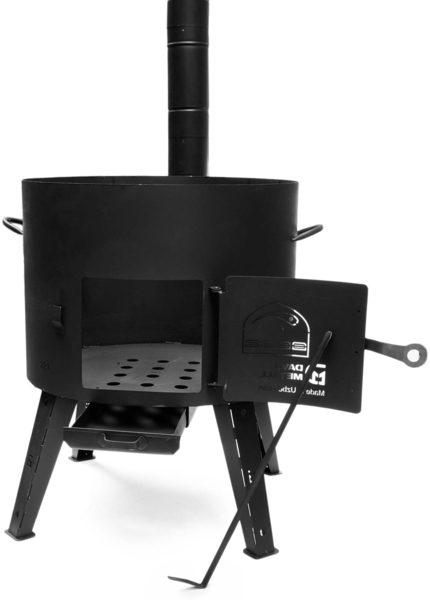 Ø36 Uchag 2mm stahl Utschak mit Abzugsrohr Utschag Campingofen 8L Gusseisen Kazan mit Gusseisen Deckel-Bratpfanne Kasan Feuerstelle Feldküche Bild 6