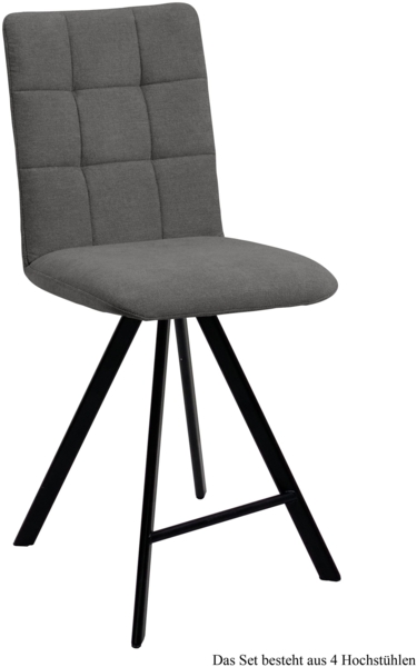 Thekenstuhl drehbar (4er-Set) Destiny 47 x 108 x 60 Schwarz/Cognac