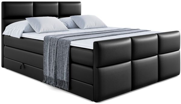 ALTDECOR Boxspringbett OHIO-Z KING (Multipocket-Matratze H4, H3 Matratze Bonellfederung, Topper, Kopfteil), Doppelbett mit Fußteil
