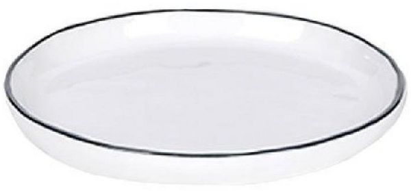 Lambert Teller Untertasse Piana Weiß basaltgrauer Rand (13,5cm) 21380