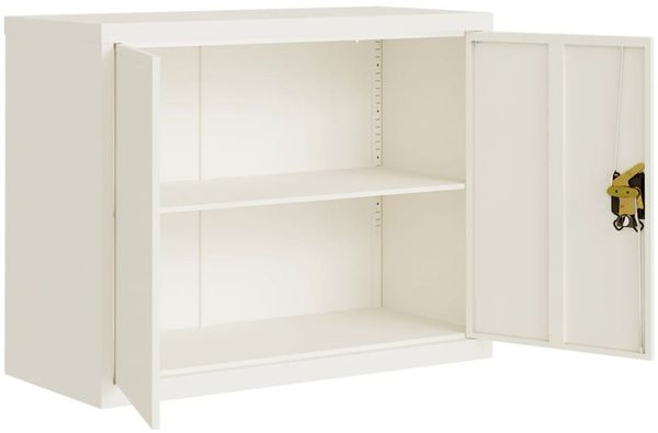 vidaXL Aktenschrank Weiß 90x40x70 cm Stahl 339720 Bild 4