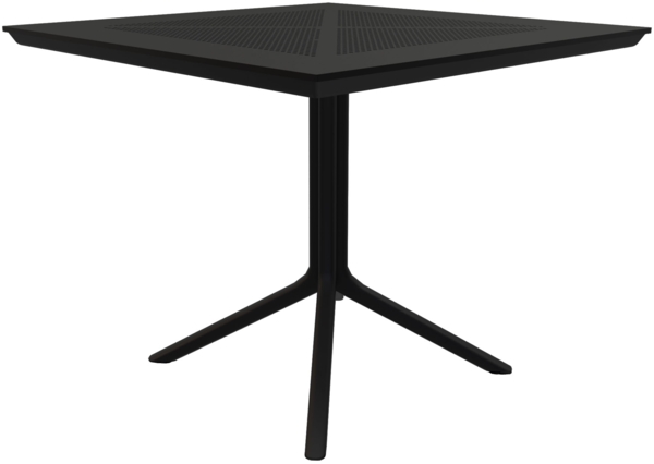 CLP Gartentisch Lenval 80 x 80 cm robust & wetterfest,schwarz