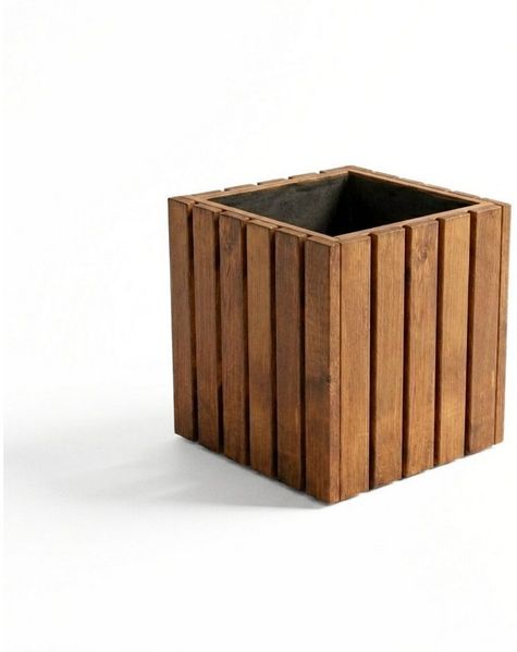 Mega-Holz Pflanzkübel Pflanzkübel Holz TAVO35 - Kiefer Blumenkasten für außen, massiv groß, 34/64/99/116 x 37 x 35 cm (BxTxH), Imprägniert, stabil