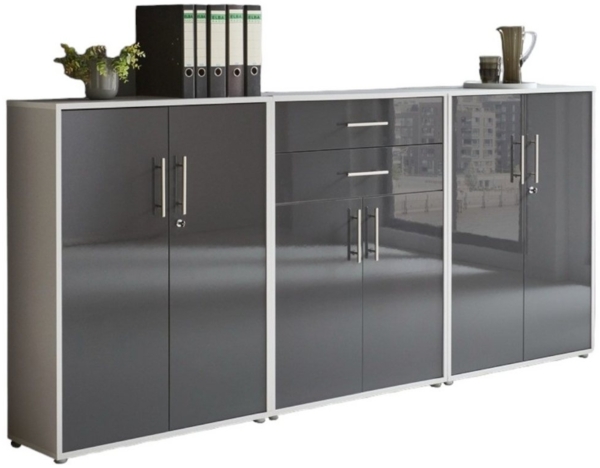 moebel-dich-auf Aktenschrank OFFICE EDITION (Set 15, abschließbar, Metallgriffe) Made in Germany