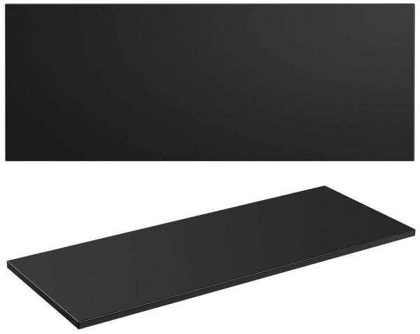 Waschtischplatte 120cm ADELAIDE-56-BLACK in matt schwarz, B/H/T ca. 120,6/2,2/46,5 cm