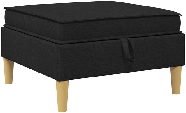 vidaXL Modular Sofa Set mit Stauraum 5 pcs Schwarz Stoff 3413686 Bild 6