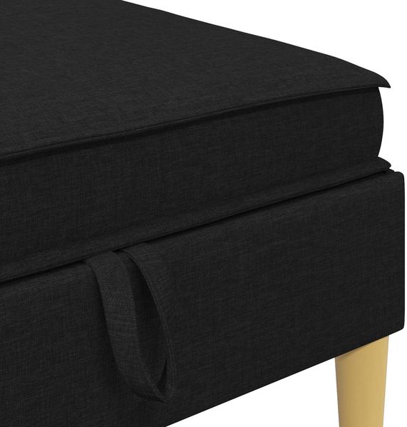 vidaXL Modular Sofa Set mit Stauraum 5 pcs Schwarz Stoff 3413686 Bild 7