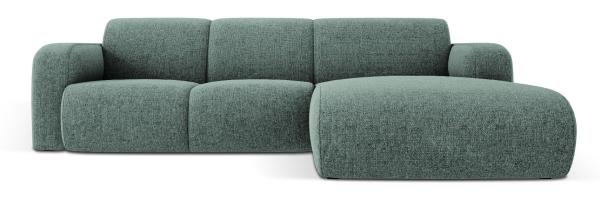 Micadoni Boucle Ecksofa Molino 4-Sitzer Rechts Chenille Petrol
