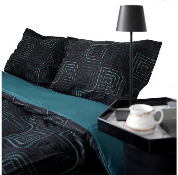 Wendebettwäsche aus Baumwolle mit gepunktetem Muster, Decken- und Kissenbezug 240x220 cm