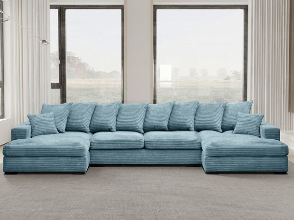 Kaiser Möbel Ecksofa Ecksofa, Sofa U-form, Couch U-form Gabon stoff Zoom, mit Relaxfunktion