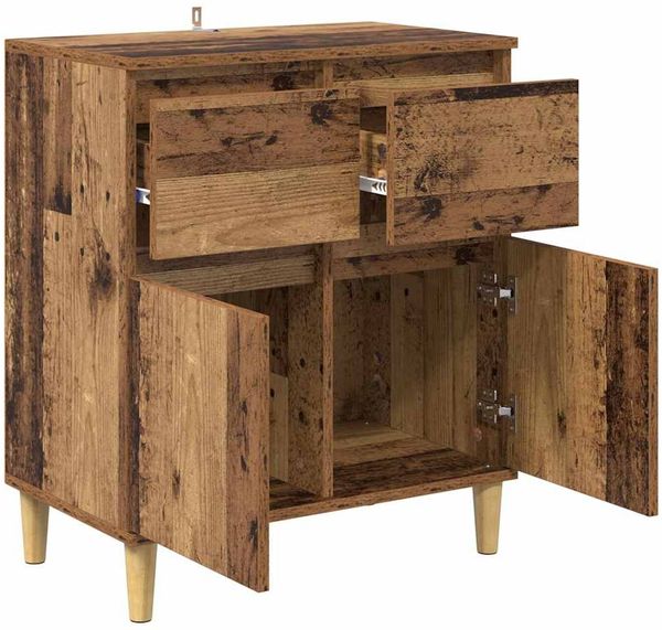 vidaXL Sideboard mit Schubladen Altholz 60 x 35 x 70 cm Holzwerkstoff 881209 Bild 5